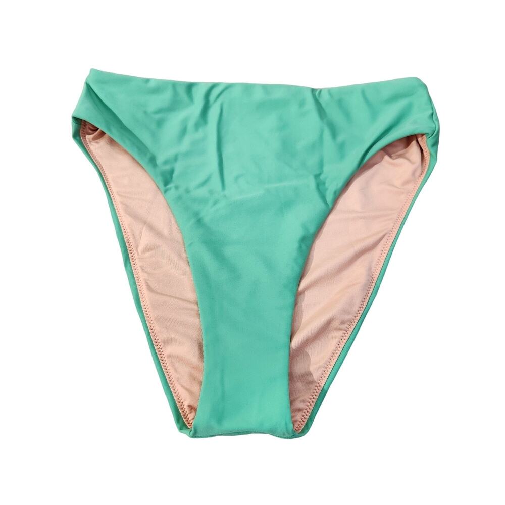J.Crew High-Waisted Bikini Bottom Swim In Green New With Tags Womens Size S